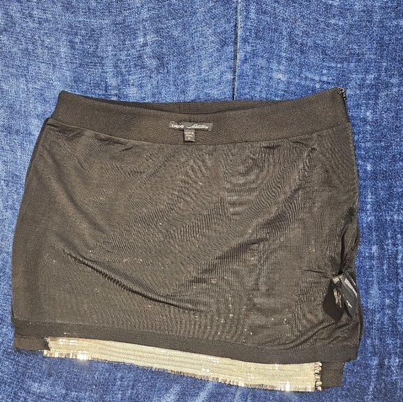 Bebe Affliction Scuba Sequin Skirt Medium - Picture 7 of 8